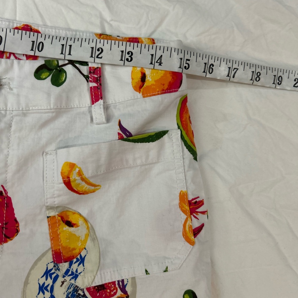 J CREW Lizzie High-Rise Patch-Pocket Wide Leg Pants‎ Fruit Print 28P - Picture 10 of 13